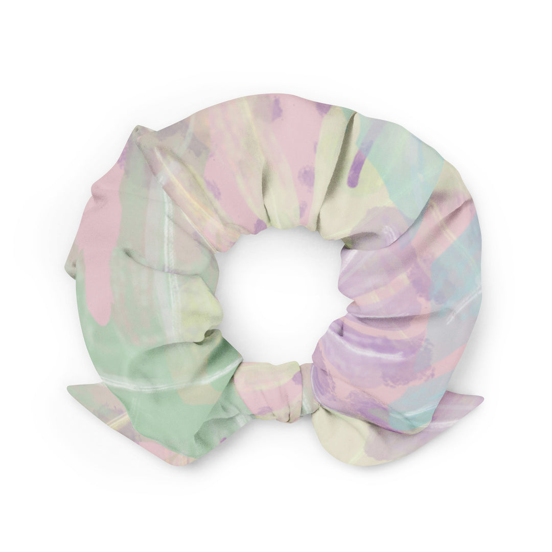 Tropical print eco recycled scrunchie
