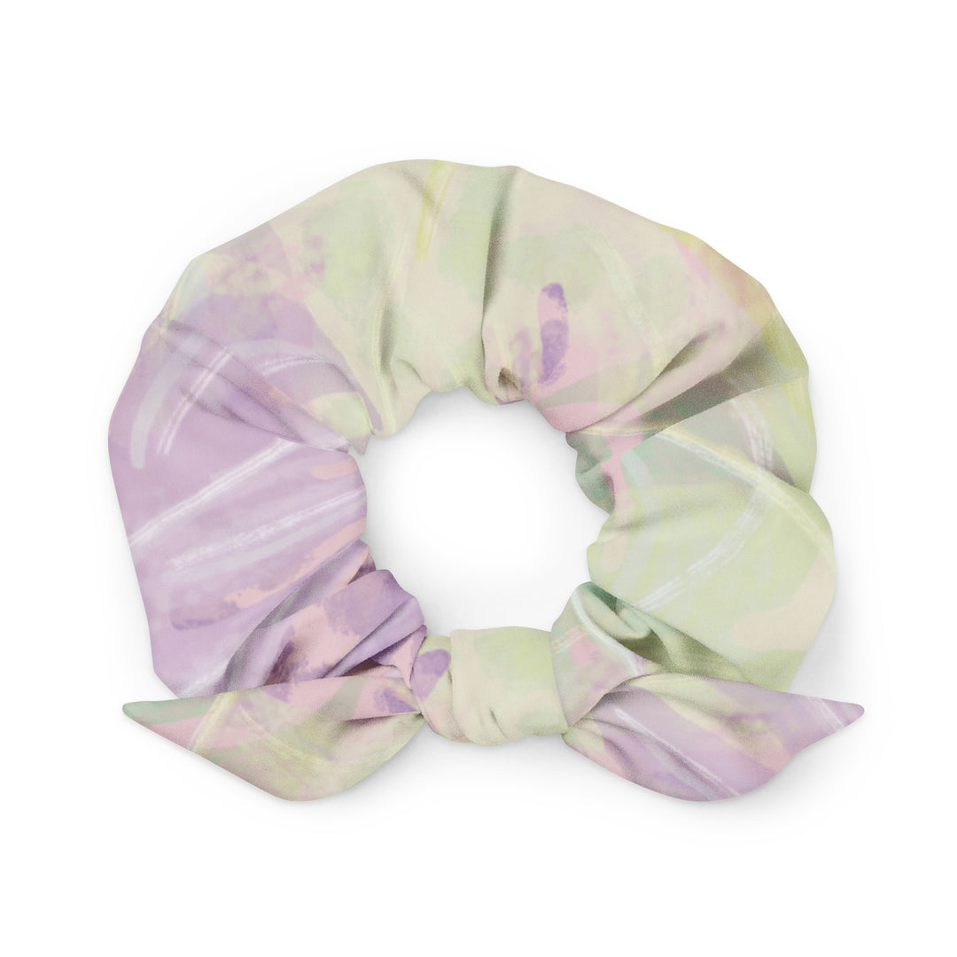 Tropical print eco recycled scrunchie