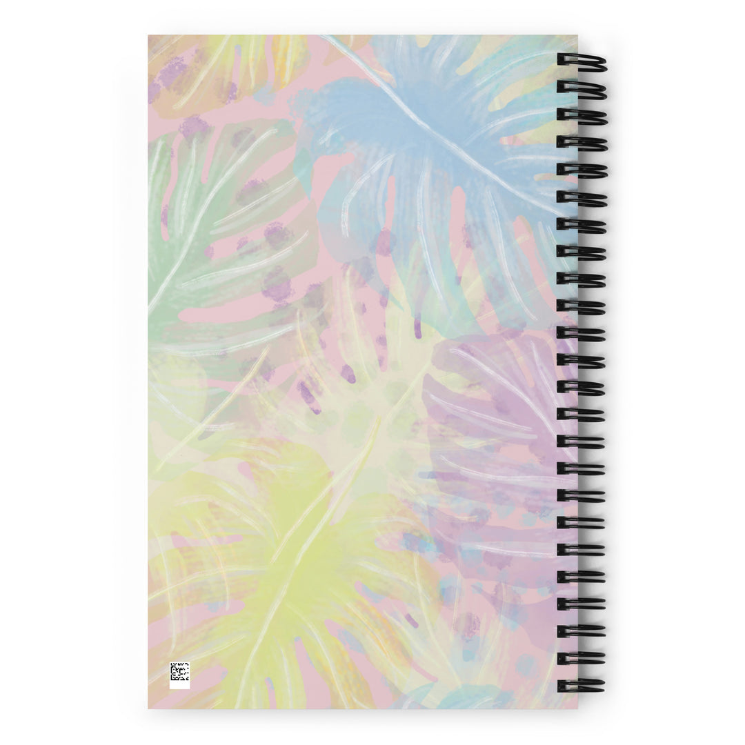 Tropical print spiral notebook